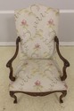 58130EC: Pair Silk Blend Upholstered High Back Ope