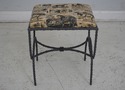 L66786: Pair Rope Twist Iron Horse Print Upholster