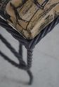 L66786: Pair Rope Twist Iron Horse Print Upholster