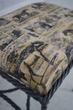 L66786: Pair Rope Twist Iron Horse Print Upholster