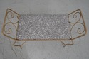 L66791: Gold Finish Rope Twist Italian Iron Bench