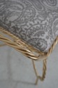 L66791: Gold Finish Rope Twist Italian Iron Bench