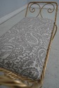 L66791: Gold Finish Rope Twist Italian Iron Bench