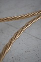 L66791: Gold Finish Rope Twist Italian Iron Bench