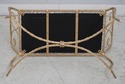 L66791: Gold Finish Rope Twist Italian Iron Bench