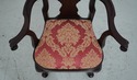 L65745: Set of 8 STICKLEY Damask Upholstered Mahog