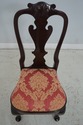 L65745: Set of 8 STICKLEY Damask Upholstered Mahog