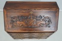 F66719: Antique French Carved Walnut Slant Front D