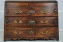 F66719: Antique French Carved Walnut Slant Front D