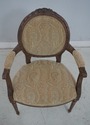 66751: Pair French Louis XVI Fauteuils Open Armcha