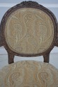66751: Pair French Louis XVI Fauteuils Open Armcha