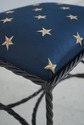 L66788: Pair Regency Style Iron Blue & Gold Star B