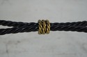 L66787: Pair Rope Twist Iron Newly Upholstered Ben