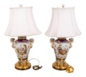 LF71303: Pair Of DRESDEN Style Urn-Shaped Hand Gil