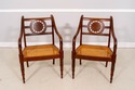 71301: Pair Of BAKER Attributed Mahogany Caned Sea