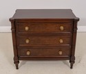L70409: KARGES Louis XVI Mahogany Three-Drawer Acc