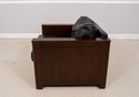  70194: STICKLEY Inlaid Leather Cherry Cube Lounge
