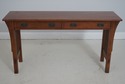 71323: STICKLEY Mission Oak 2 Drawer Console Sofa 