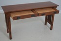 71323: STICKLEY Mission Oak 2 Drawer Console Sofa 