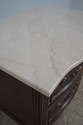 L62085EC: Pair JEFFCO French Style Marble Top Nigh