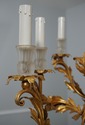 F62441EC: French Gold Leaf Toleware Chandelier w. 