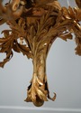 F62441EC: French Gold Leaf Toleware Chandelier w. 