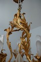 F62441EC: French Gold Leaf Toleware Chandelier w. 