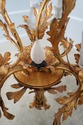 F62441EC: French Gold Leaf Toleware Chandelier w. 