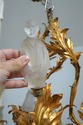 F62441EC: French Gold Leaf Toleware Chandelier w. 