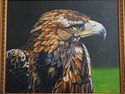 F10622E: Framed Oil Painting on Canvas Eagle