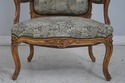 L66805: Pair Antique French Polychrome Open Armcha