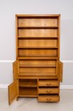 F70490: Pair German Oak 3 Piece Open Bookcase Cabi