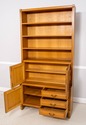 F70490: Pair German Oak 3 Piece Open Bookcase Cabi