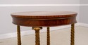 L71329: MAITLAND SMITH Round Mahogany Brass Base C