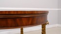 L71329: MAITLAND SMITH Round Mahogany Brass Base C