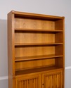 F70490: Pair German Oak 3 Piece Open Bookcase Cabi