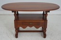 22699E: Cherry Flip Top Table Hall Bench w/ Drawer