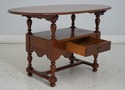 22699E: Cherry Flip Top Table Hall Bench w/ Drawer