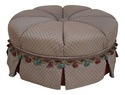 F30003EC: Decorator Round Upholstered Oversized Ot