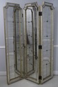 66819: Regency Style 3 Panel Mirrored Room Divider