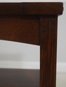 71341: STICKLEY Mission Oak Two-Tier Tile Top End 