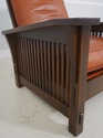 71343: STICKLEY Mission Oak And Leather Morris Cha