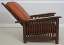 71343: STICKLEY Mission Oak And Leather Morris Cha