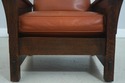 71344: STICKLEY Mission Oak Leather Morris Chair W