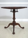L70175: BAKER Mahogany Round Tilt-Top Piecrust Tab