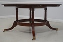 L63295: Regency-Style Mahogany Dining Table With L
