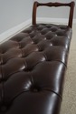 71059: French Louis XVI Style Brown Leather Seat B