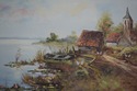 F71078: A.V. WOERKOM Artist Signed Rustic Landscap