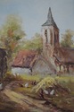 F71078: A.V. WOERKOM Artist Signed Rustic Landscap