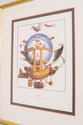 F71082: Set of 4 Framed & Matted Hot Air Balloon P